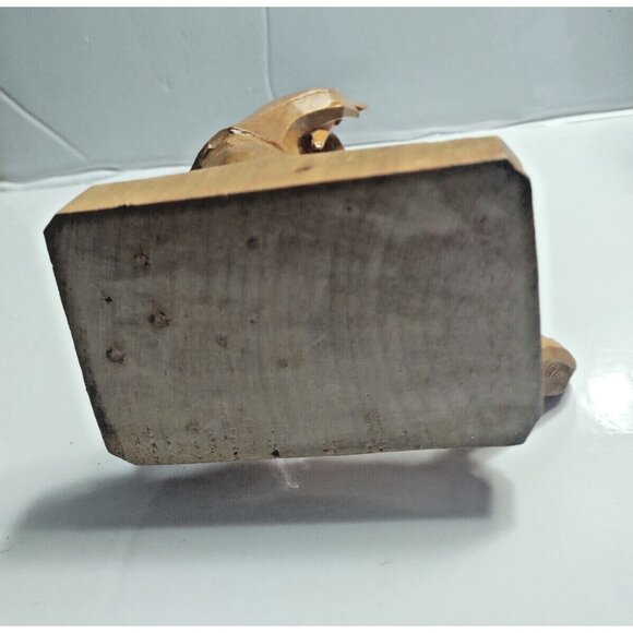 Vintage Quebec Folk Art Wood Carving 9" 1960's Pioneer with Axe - Picture 8 of 8